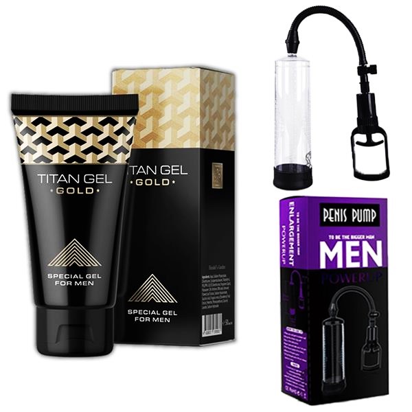 Penis Pump Men ve Titan Jel Gold