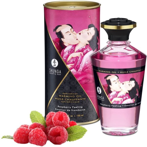 Shunga Warming Oil Ahududu Fetis Isıtmalı Yenilebilir Aşk Yağı 100 ml