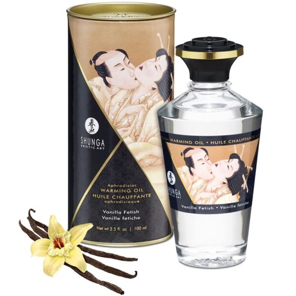 Shunga Warming Oil Vanilla Fetis Isıtmalı Yenilebilir Aşk Yağı 100 ml