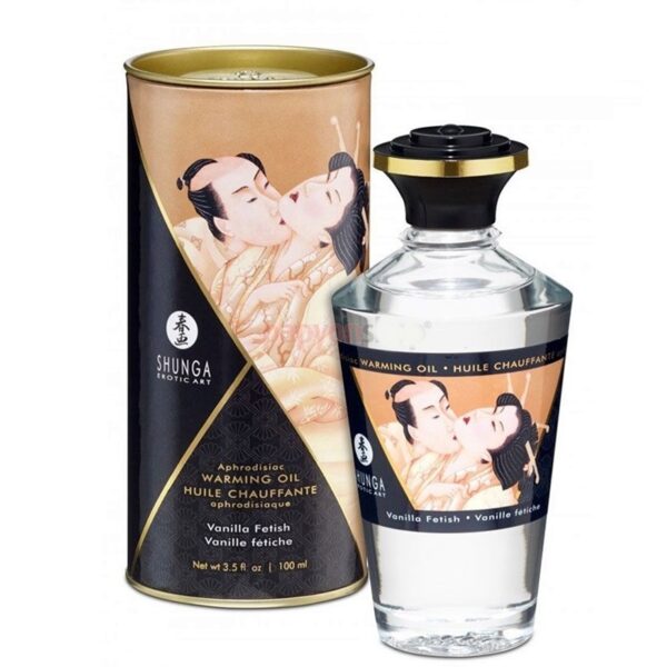 Shunga Warming Oil Vanilla Fetis Isıtmalı Yenilebilir Aşk Yağı 100 ml